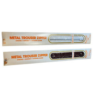 Vintage J & P Coats Metal Zipper Heavy Trouser 11 Inch Maroon & White